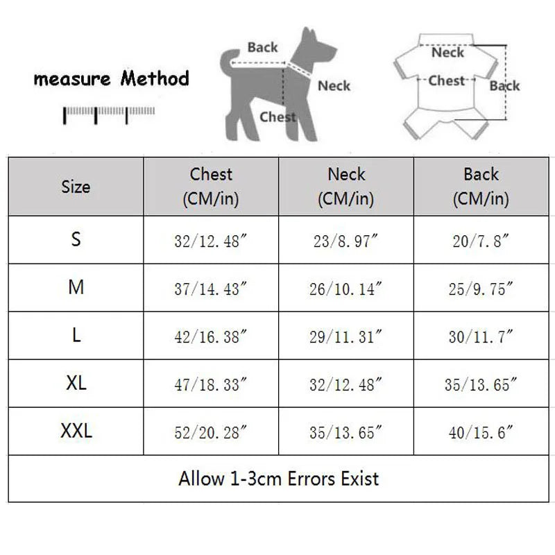 Dog Pyjama Animal Pattern for Small Dogs