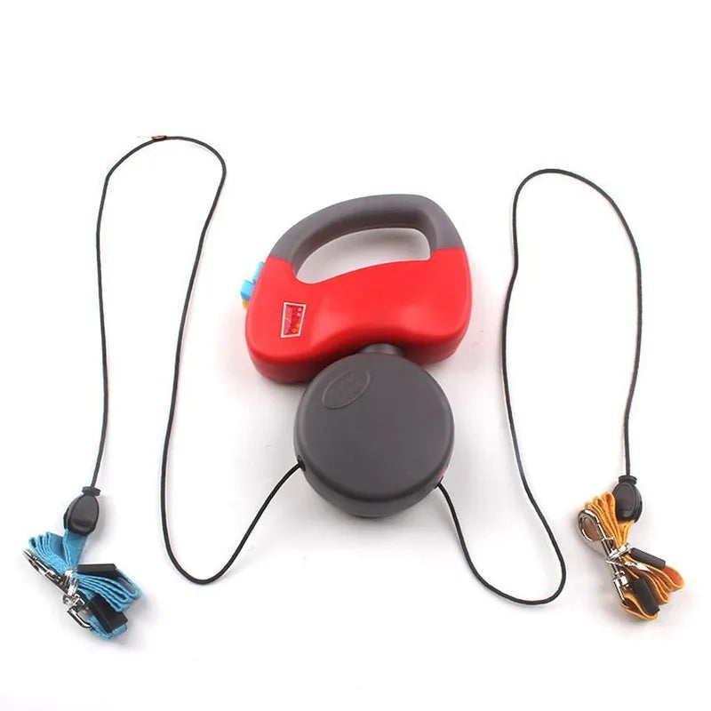 Automatic Retractable Double Dog Leads