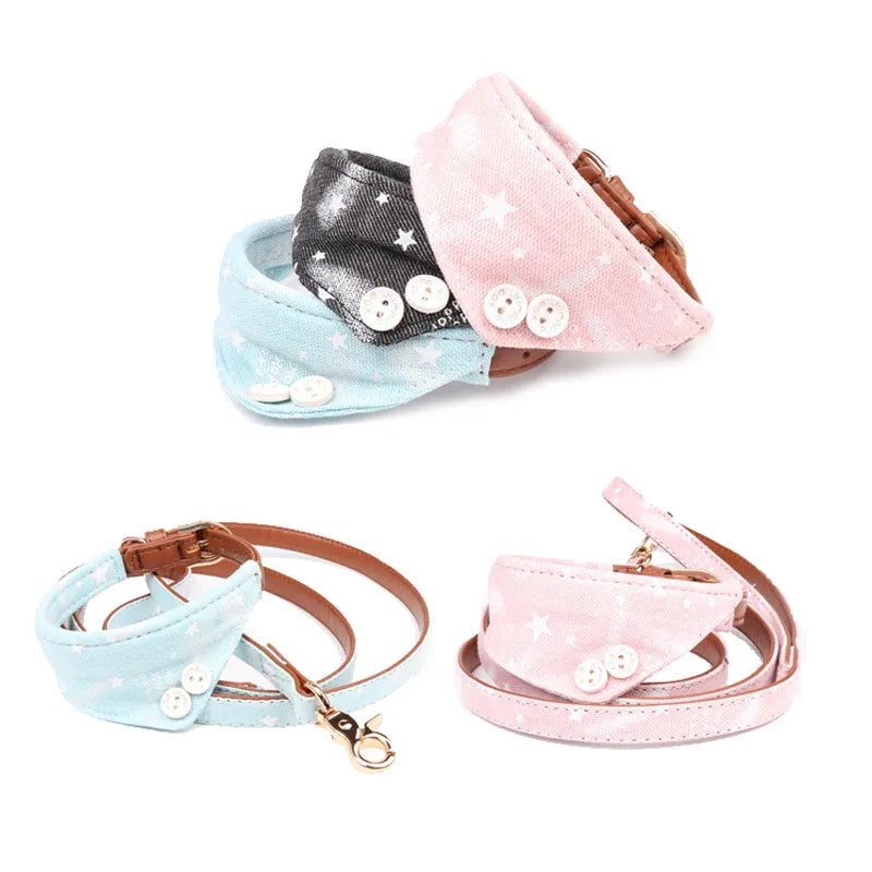 Designer Bandana Pet Dog Collars & Leash Accessories