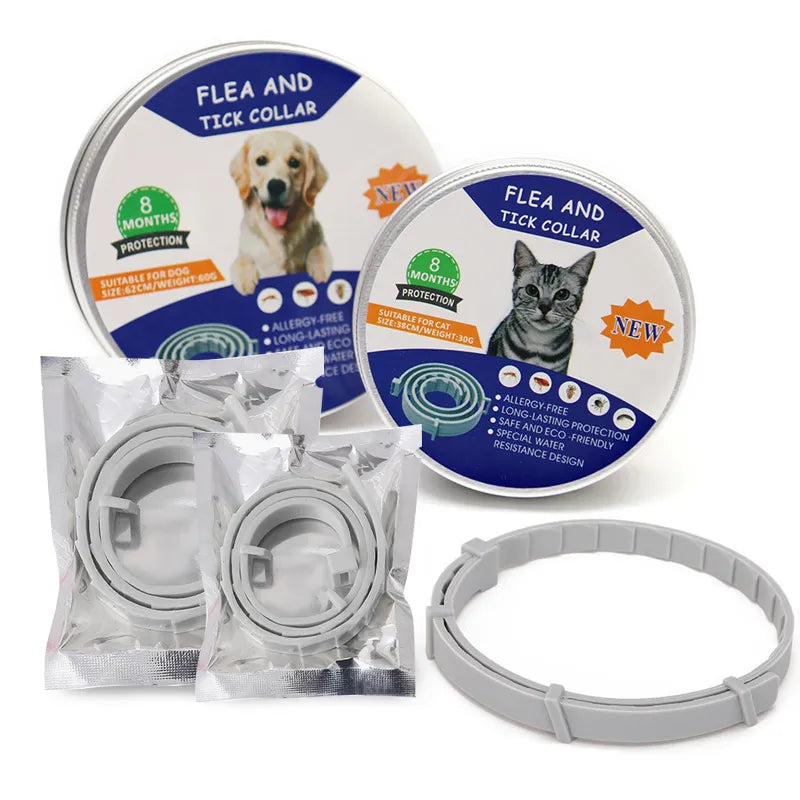 Flea & Tick Prevention Pet Collars - 8 Months Protection