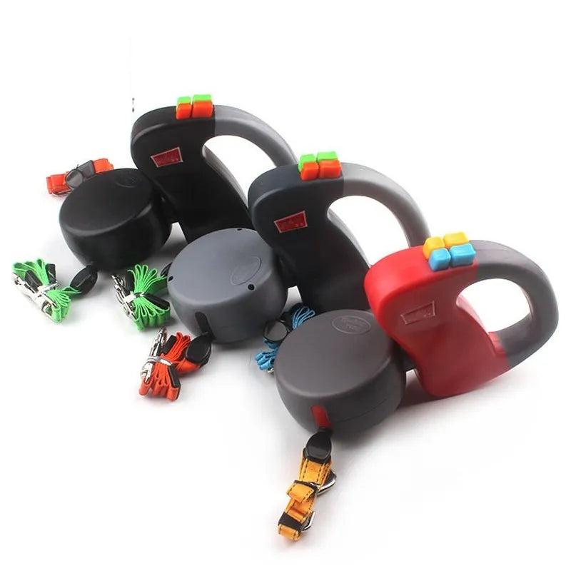 Automatic Retractable Double Dog Leads