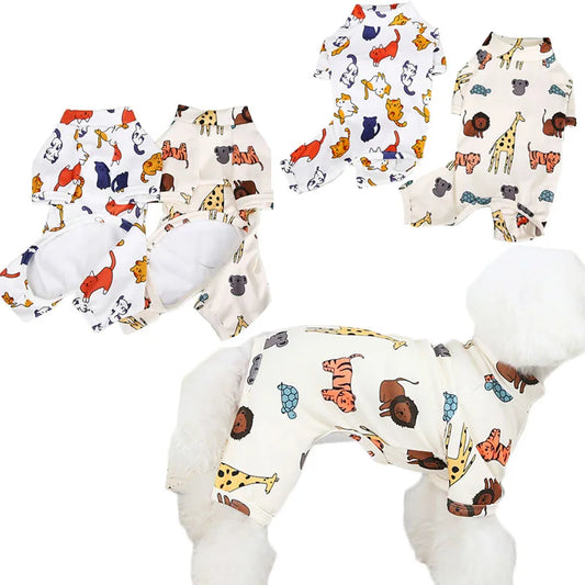 Dog Pyjama Animal Pattern for Small Dogs