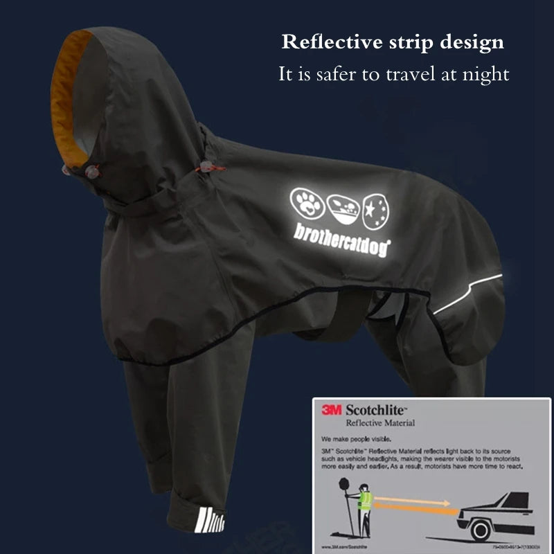 Waterproof Dog Raincoat Jumpsuit