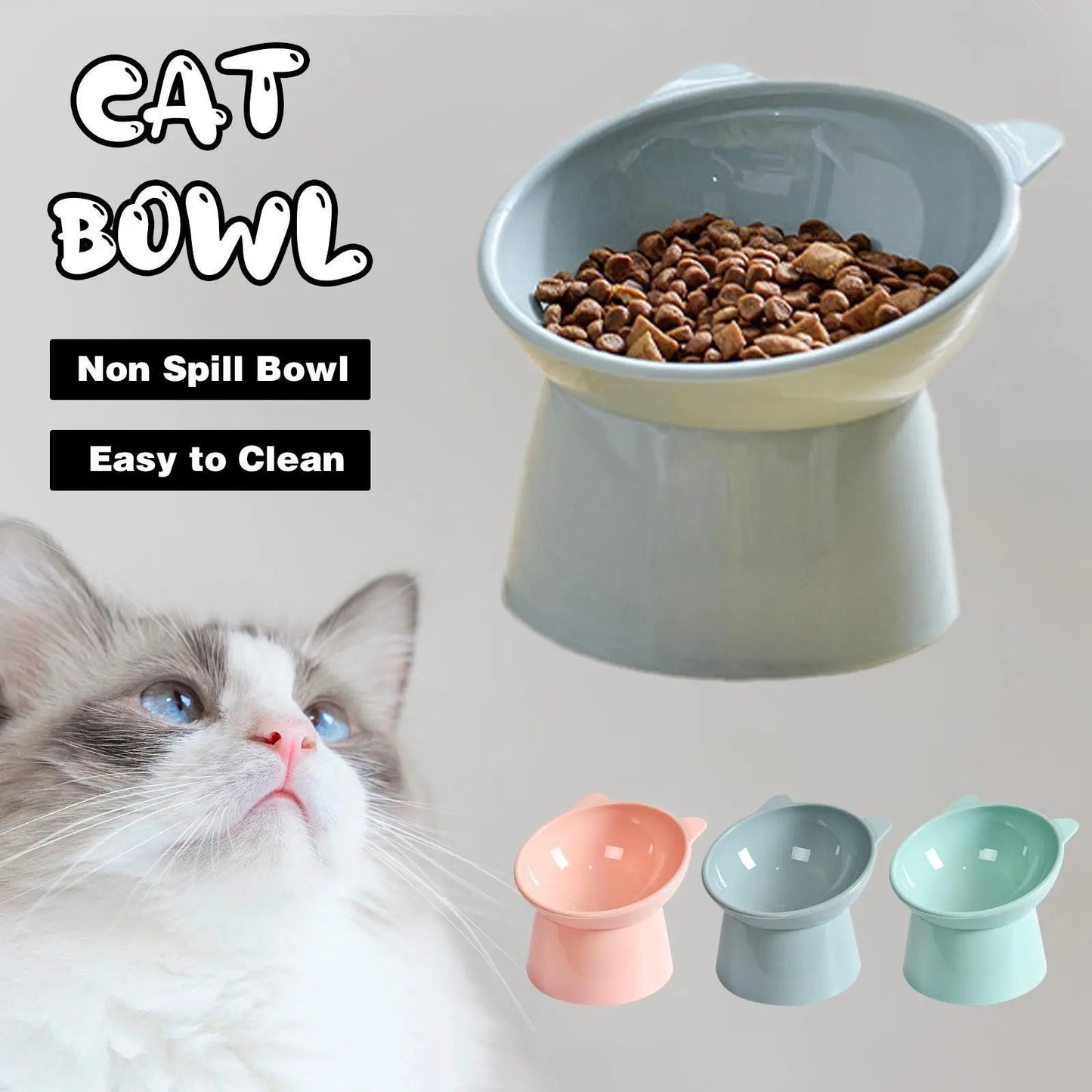 45° Tilted Pet Cat or Dog Bowl