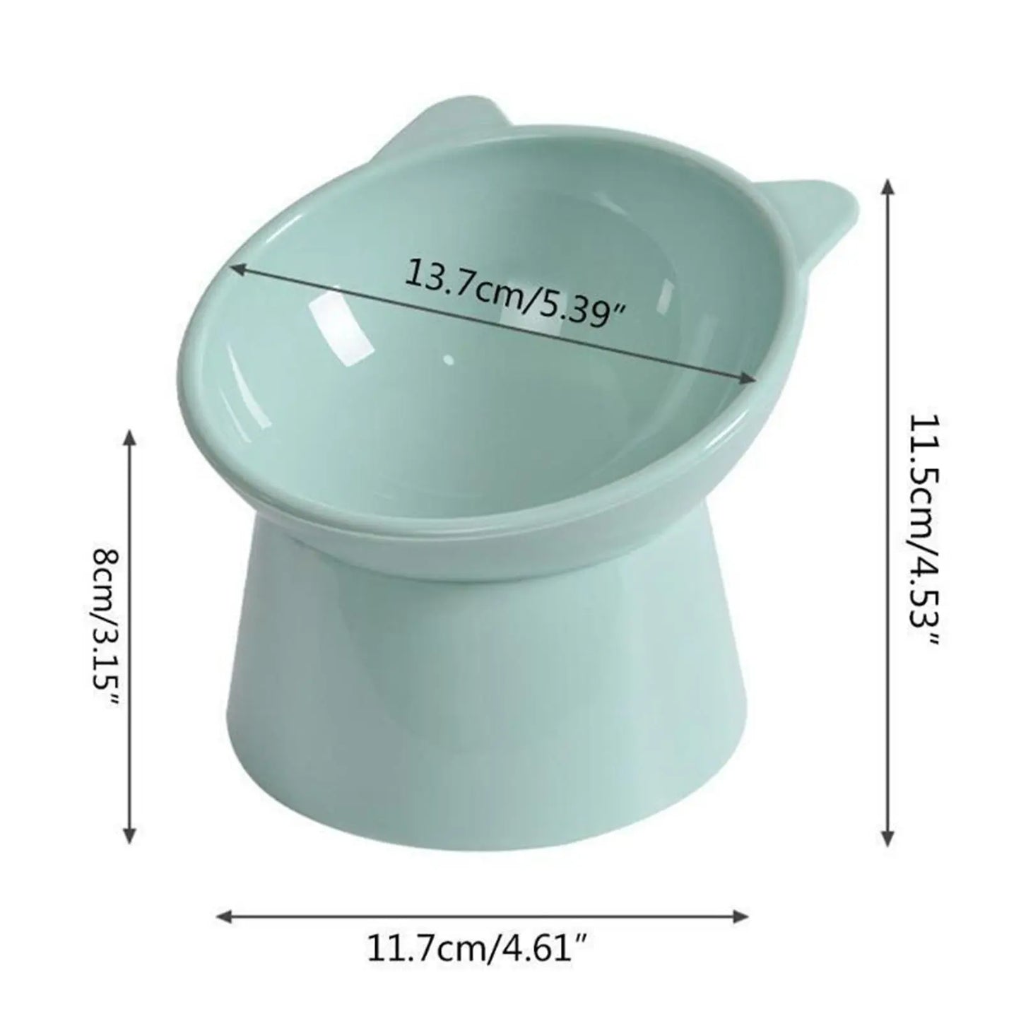 45° Tilted Pet Cat or Dog Bowl