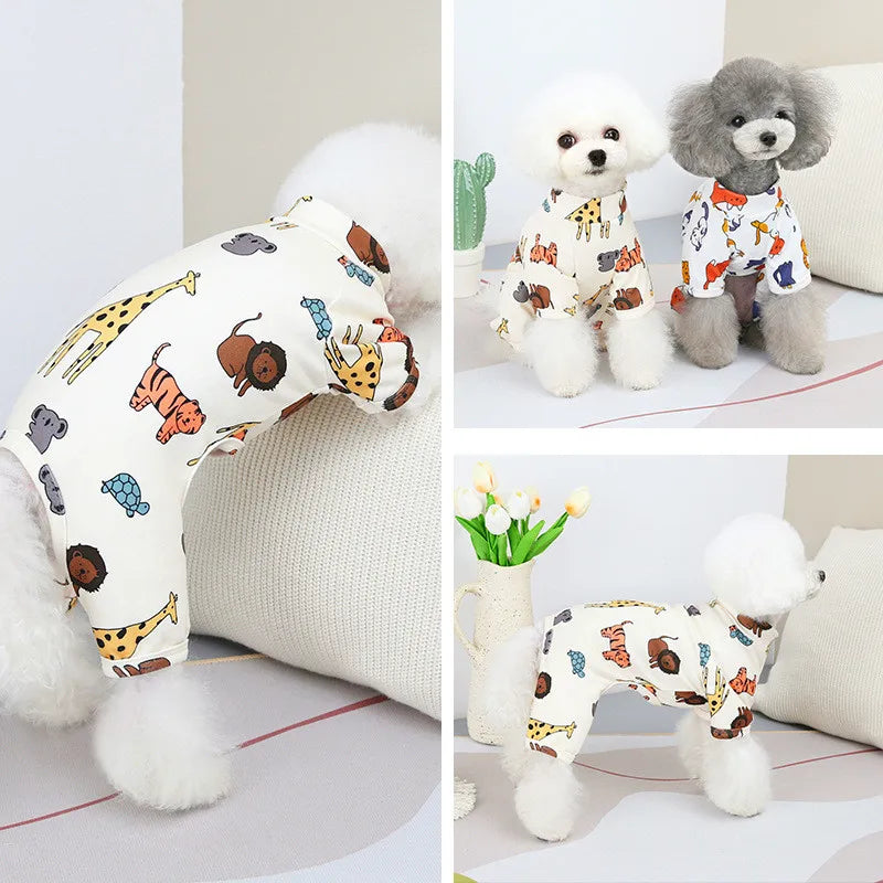 Dog Pyjama Animal Pattern for Small Dogs