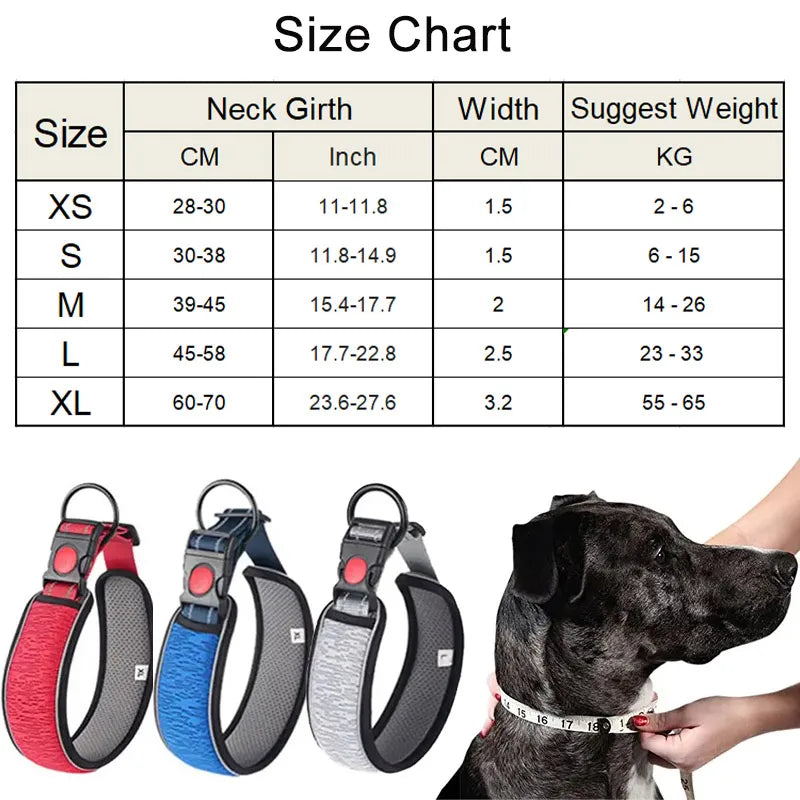 Anti-Choke Dog Collar Breathable