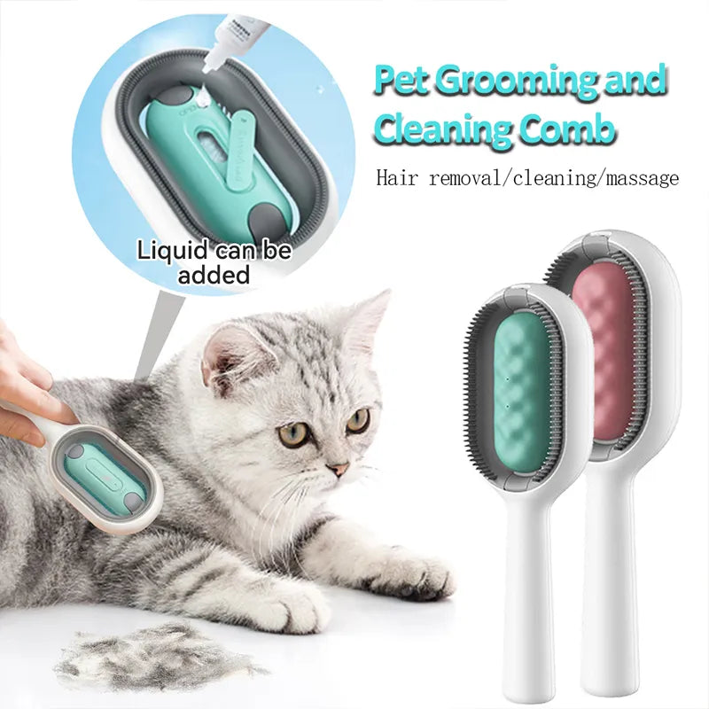 2-in-1 Pet Comb & Massager Brush