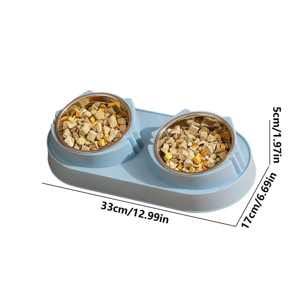 All-in-One Elevated Pet Bowl & Mess-Free Matt