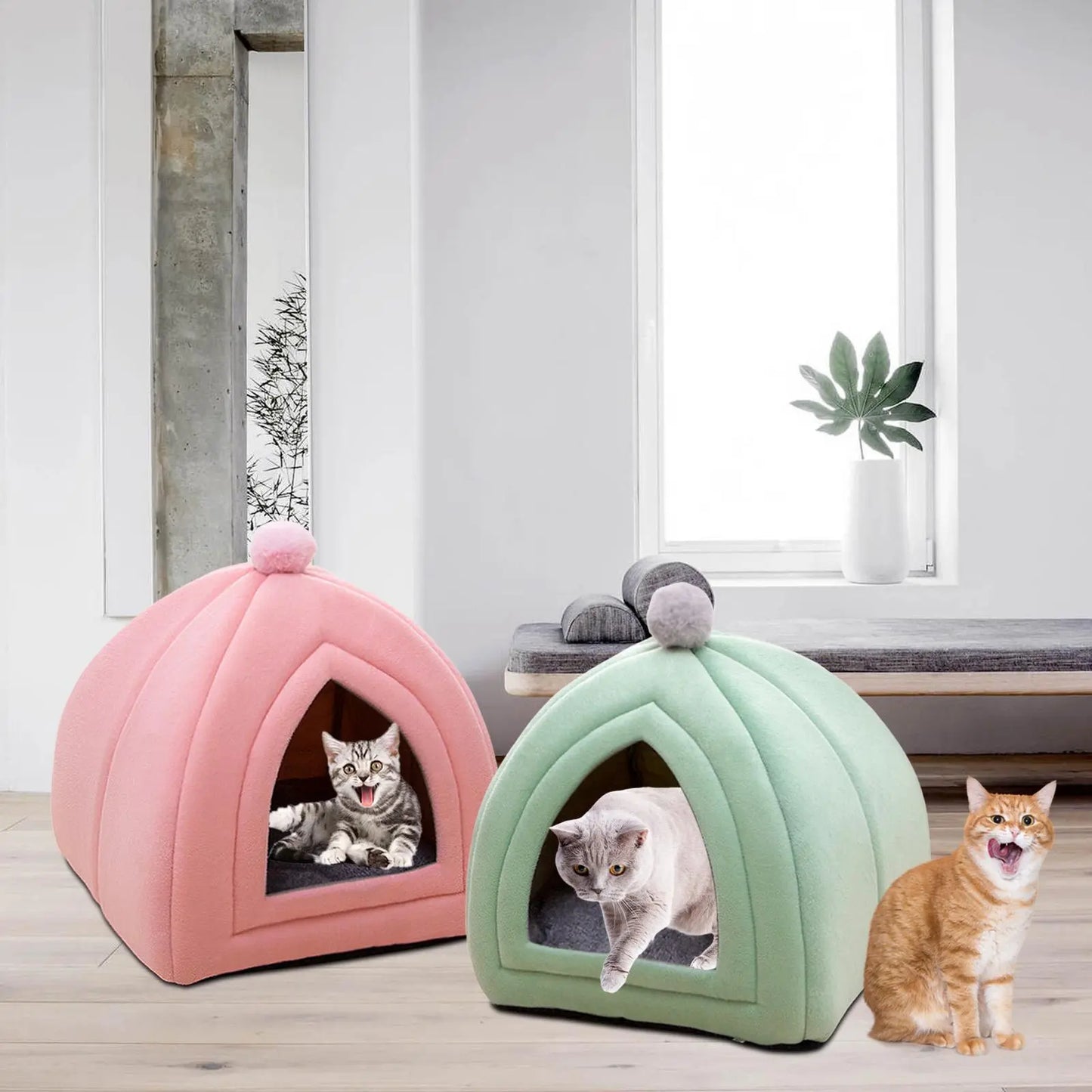 Suede-Style Pet Cave