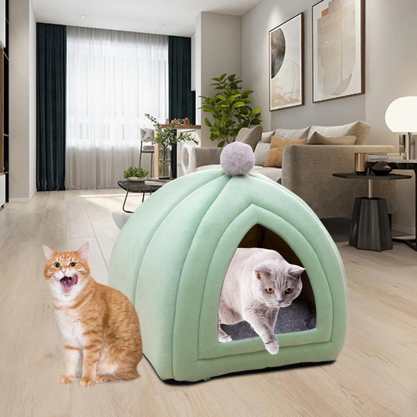 Suede-Style Pet Cave