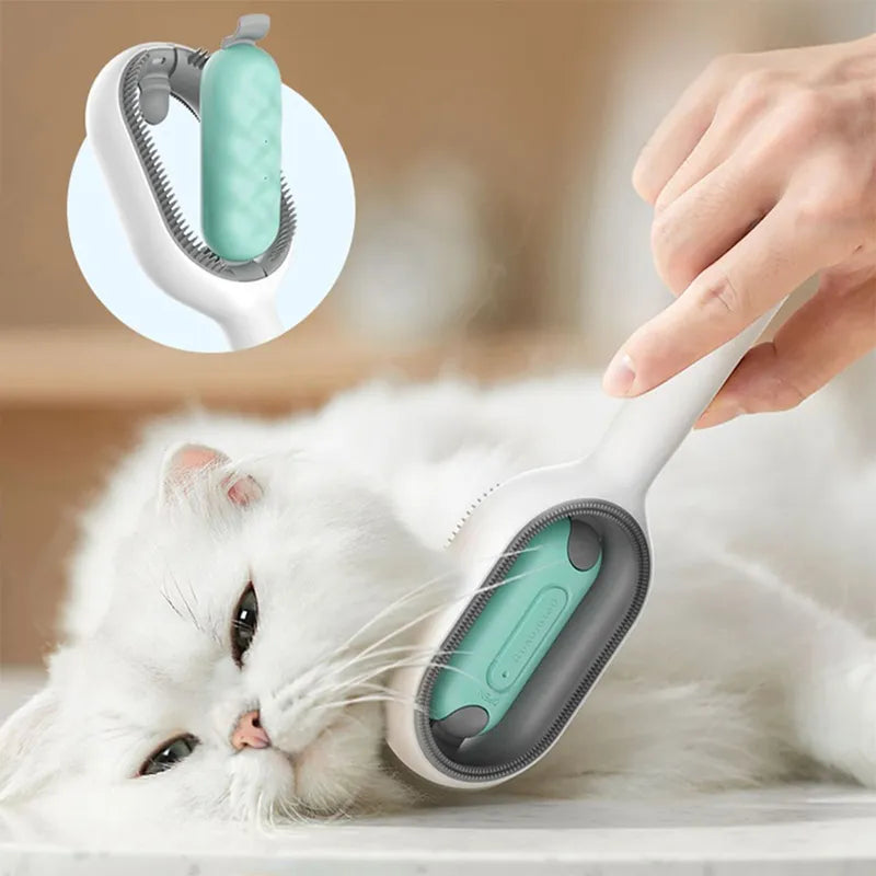 2-in-1 Pet Comb & Massager Brush