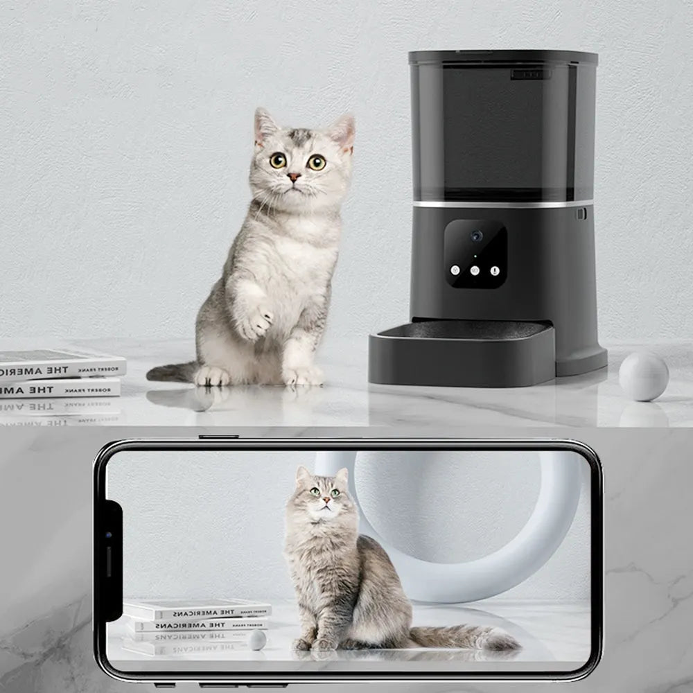 Smart Pet Feeder - 6L Automatic Timer with Camera