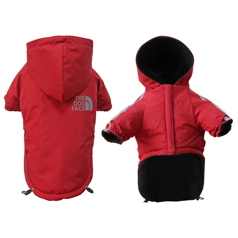 The Dog Face Pet Jacket Red